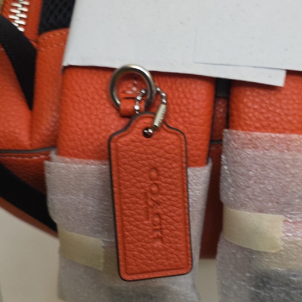 Coach Brown‎ and Orange Backpack with Signature Design - Picture 10 of 16